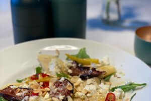 Walnuss-Feigen Ravioli mit karamellisierten Feigen