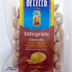 6x De Cecco Pasta 100% Italienisch Gnocchi di Patate Integrali 500g Vollkorn Kartoffelpaste mit Vollkornmehl