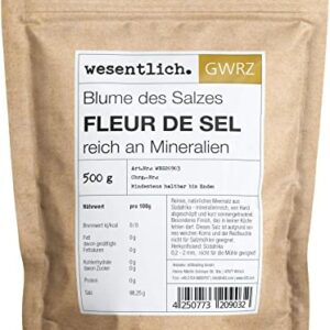 Fleur de Sel 500g, Blume des Salzes, reines Meersalz, handgeschöpft, von wesentlich.