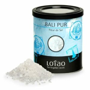 Lotao Bali Pur Salz - grobes Bio Fleur De Sel Meersalz (150g) | Besonderes Finishing-Salz: charakteristischer Geschmack, hoher Anteil an...